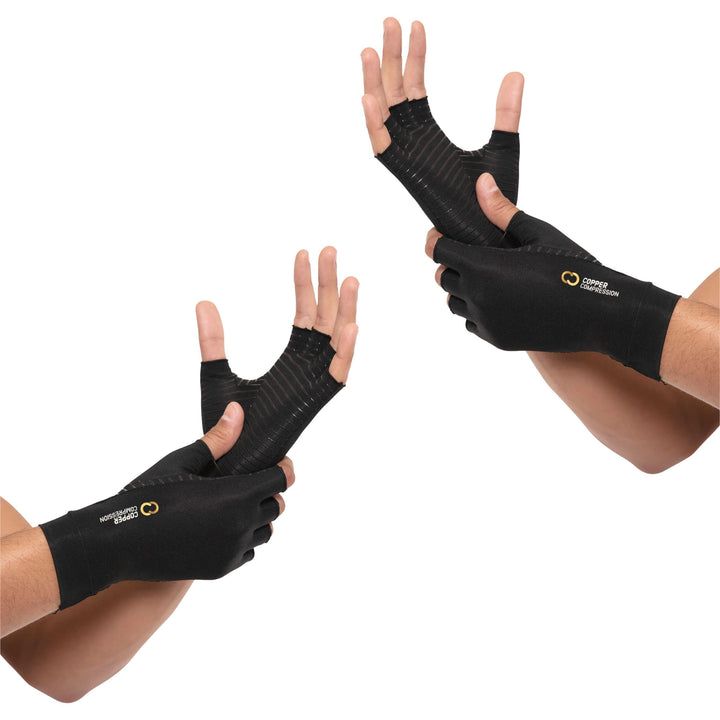 Half Finger Compression Gloves - 2 Pack