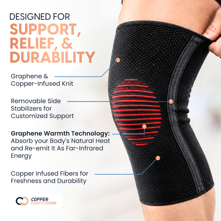 Copper Compression CopperCore™ Infrared Energy Knee Sleeve 2 Pack