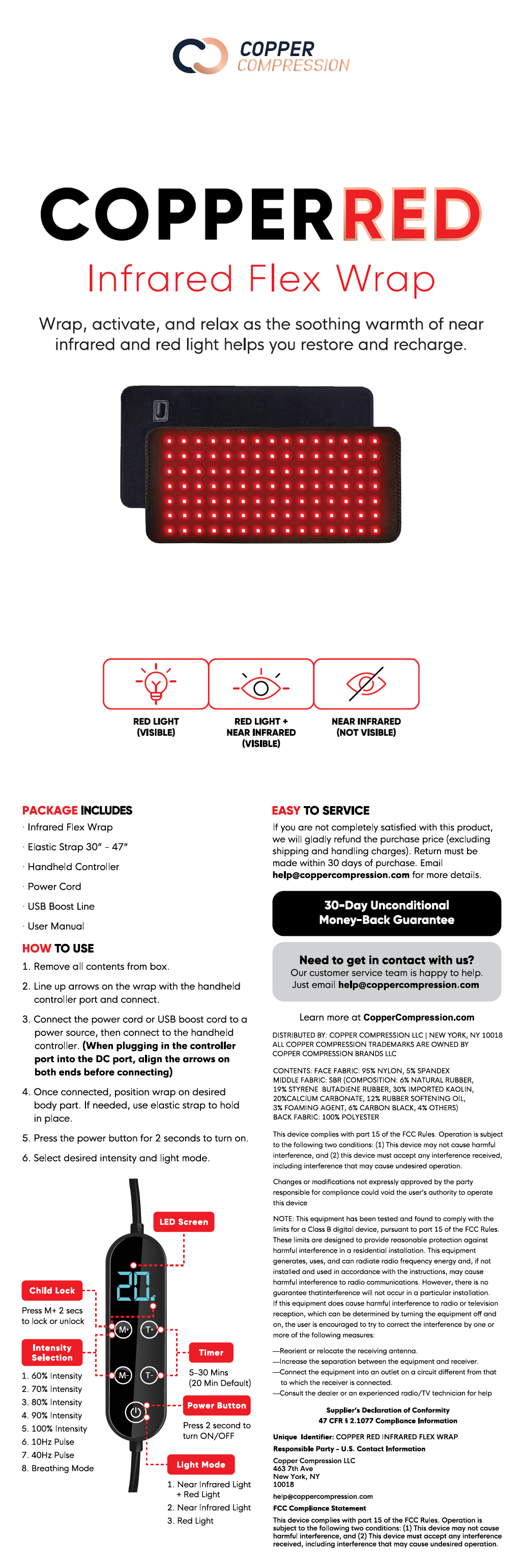 CopperRed™ Infrared Flex Wrap Red Light Therapy Device