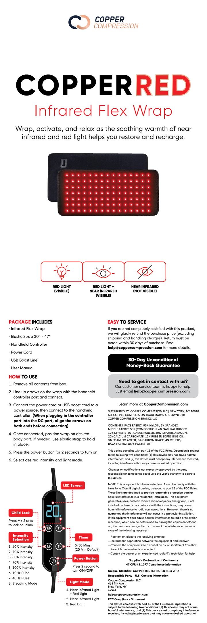 CopperRed™ Infrared Flex Wrap Red Light Therapy Device