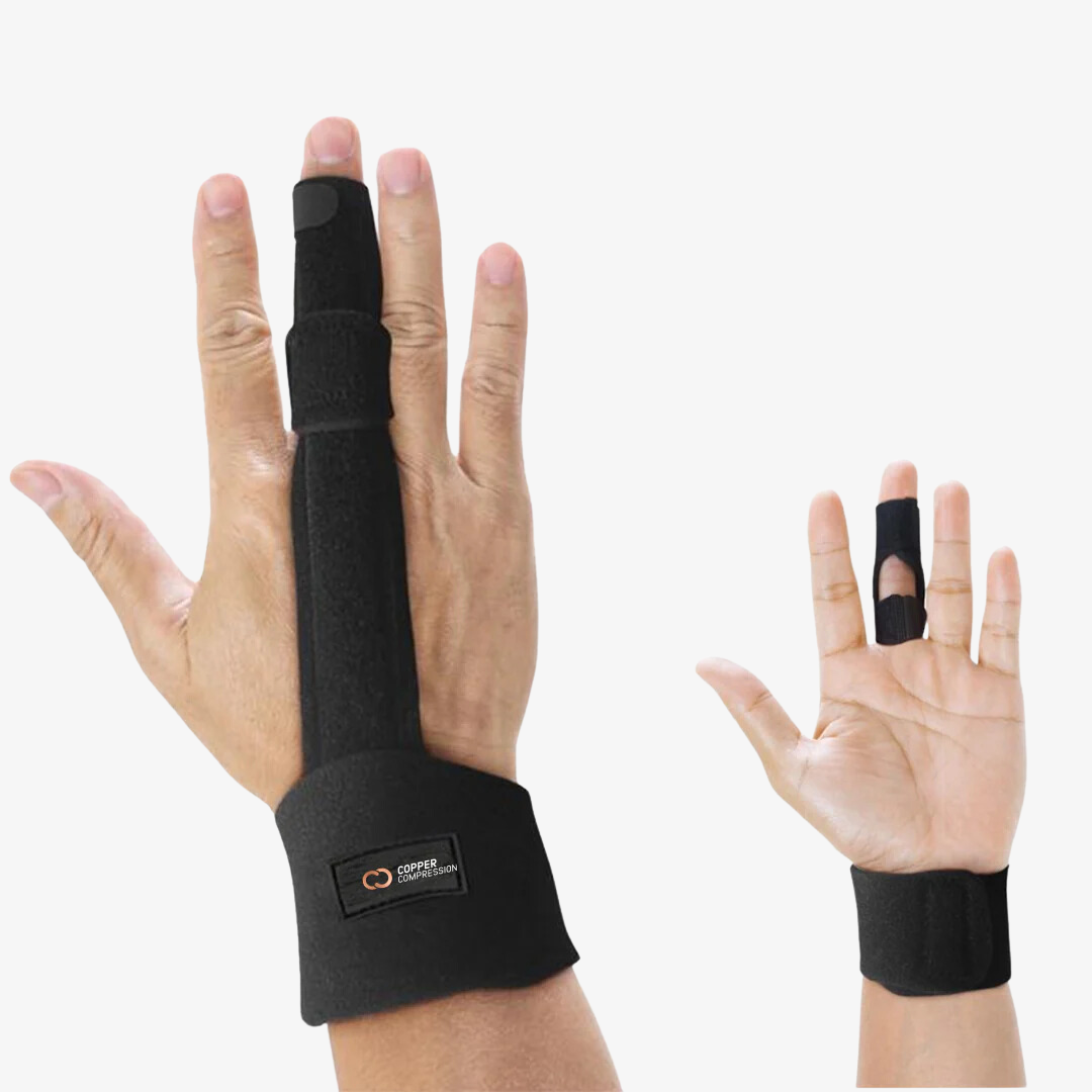 Copper-Infused Finger Splint Brace - Adjustable to Fit all Fingers ...