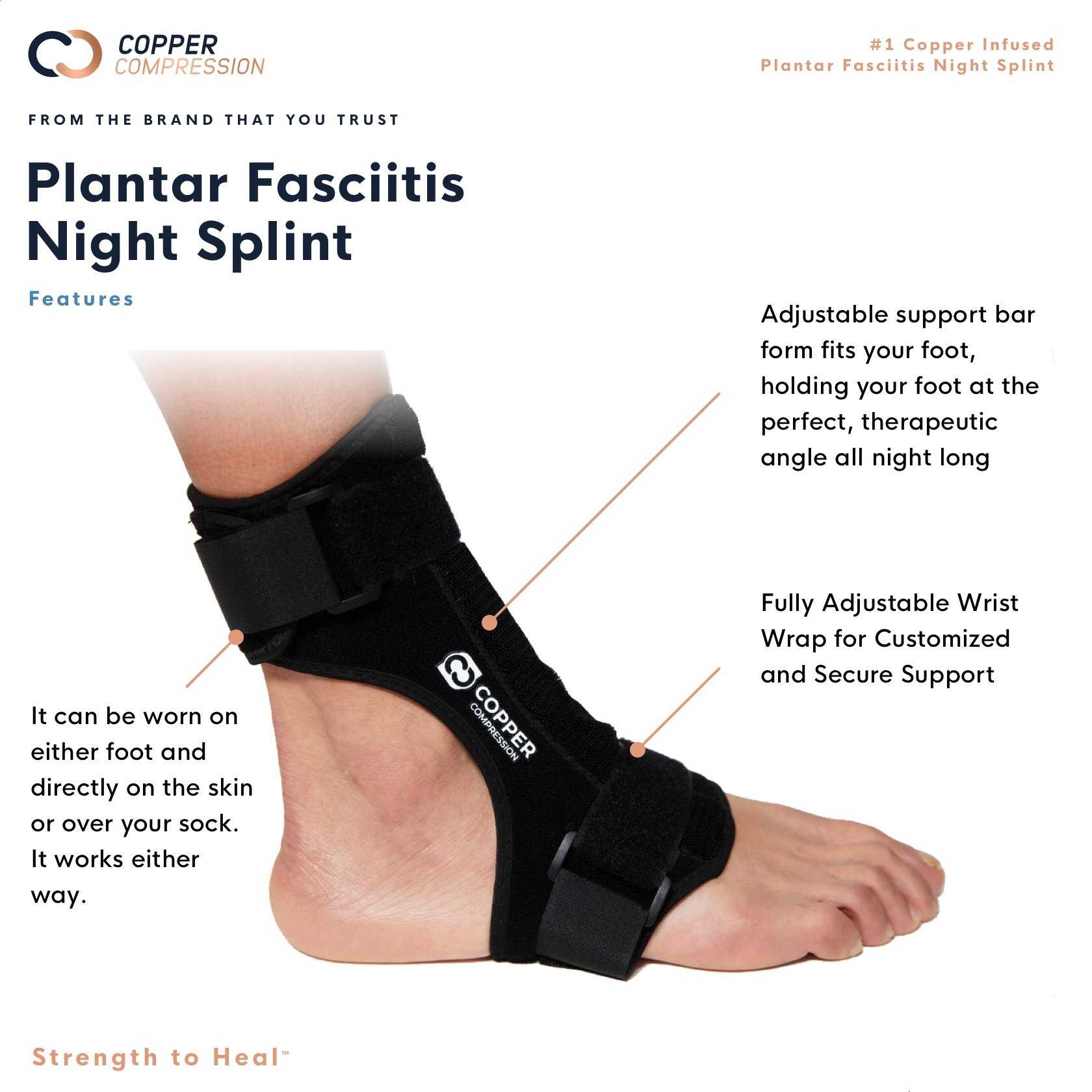 Plantar Fasciitis Relief - AFO Orthotic Drop Foot Brace - Dorsal Night  Splint