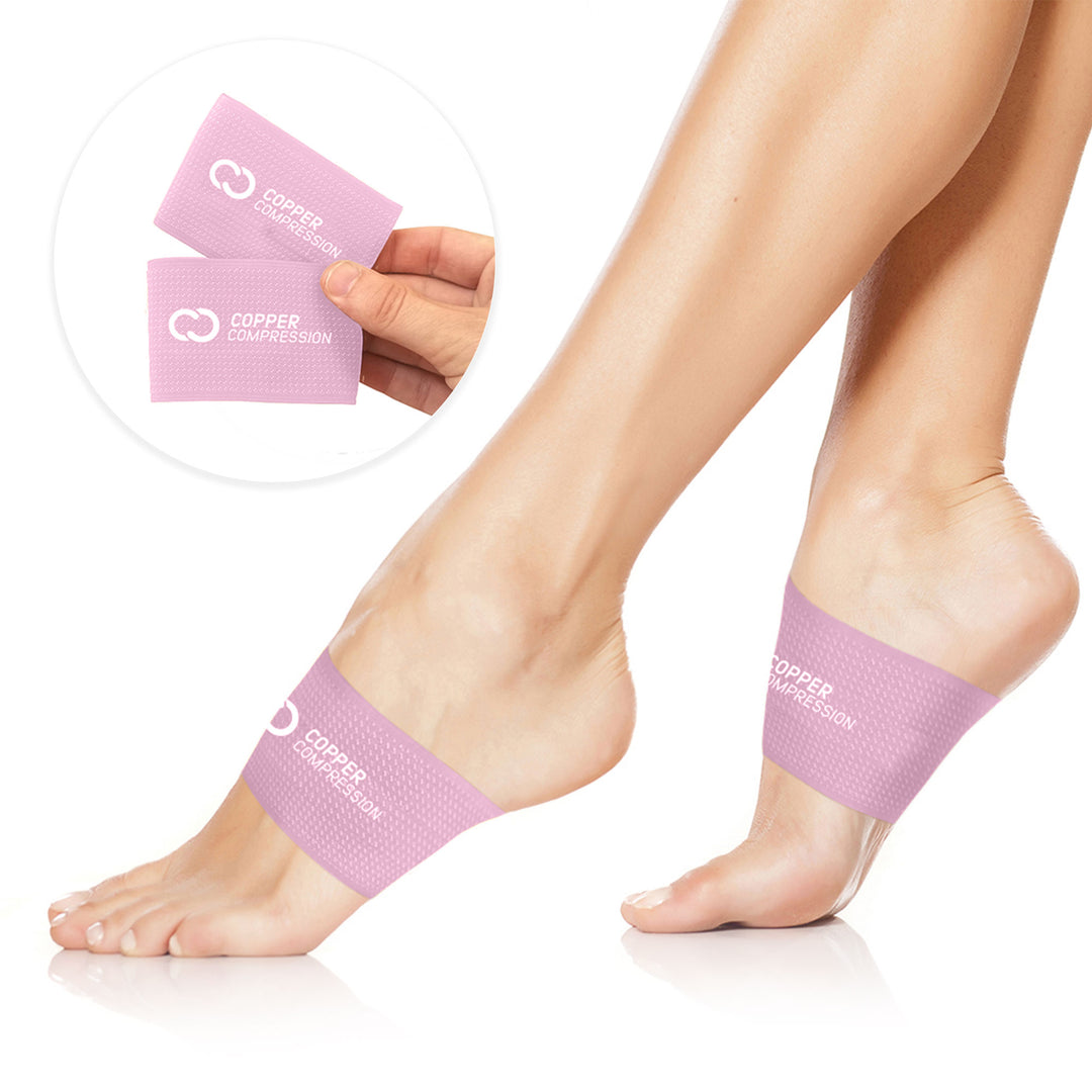 1 Pair Copper Compression Recovery Foot Sleeves for Men & Women, Copper  Infused Plantar Fasciitis Socks for Arch Pain - AliExpress