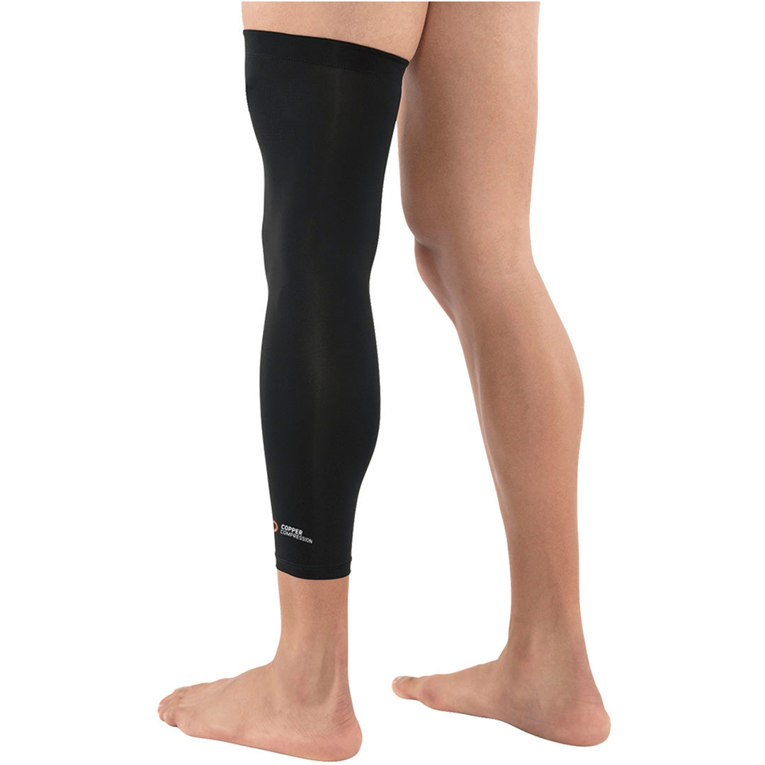 Copper Joe Full Leg Compression Sleeve - Ultimate Copper Infused, Support  for Knee, Thigh, Calf, Arthritis, Running and Basketball. Single Leg Pant  For Men & Women (Small) 