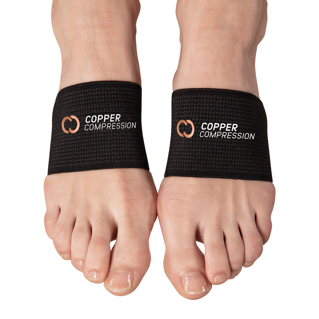 Copper Compression Copper Arch Support - 2 Plantar Fasciitis  Braces/Sleeves. GUARANTEED Highest Copper Content. Foot Care, Heel Spurs,  Feet Pain, Flat