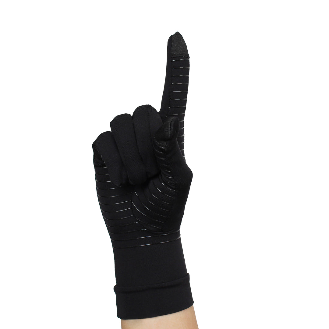Copper Compression Gloves - Copper-Infused Semi Compression Full Finger  Gloves