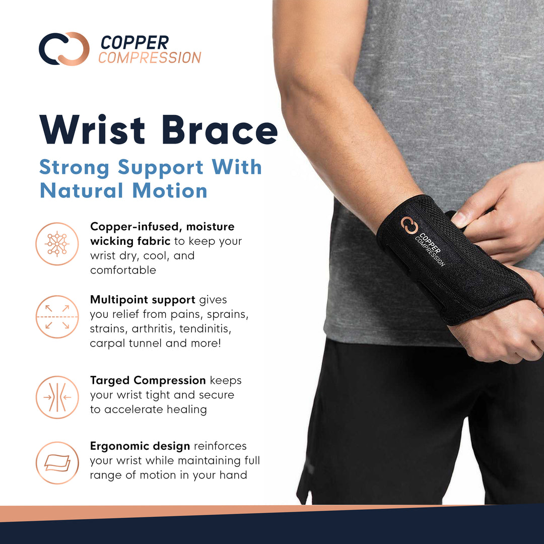 Copper Compression for Wrists  Buy Copper Infused Compression Wristbands -  CopperJoint