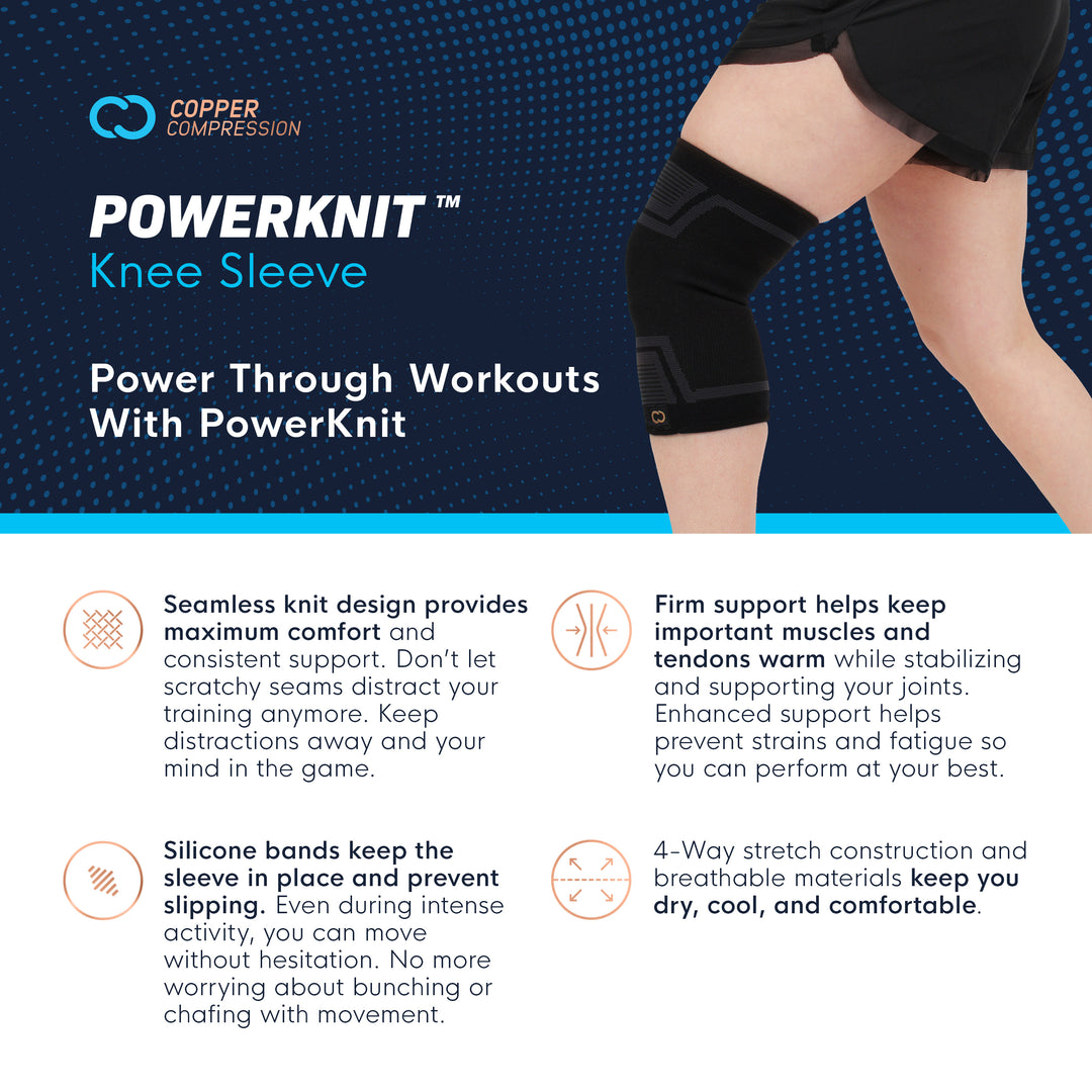 PowerKnit Knee Sleeve – Copper Compression