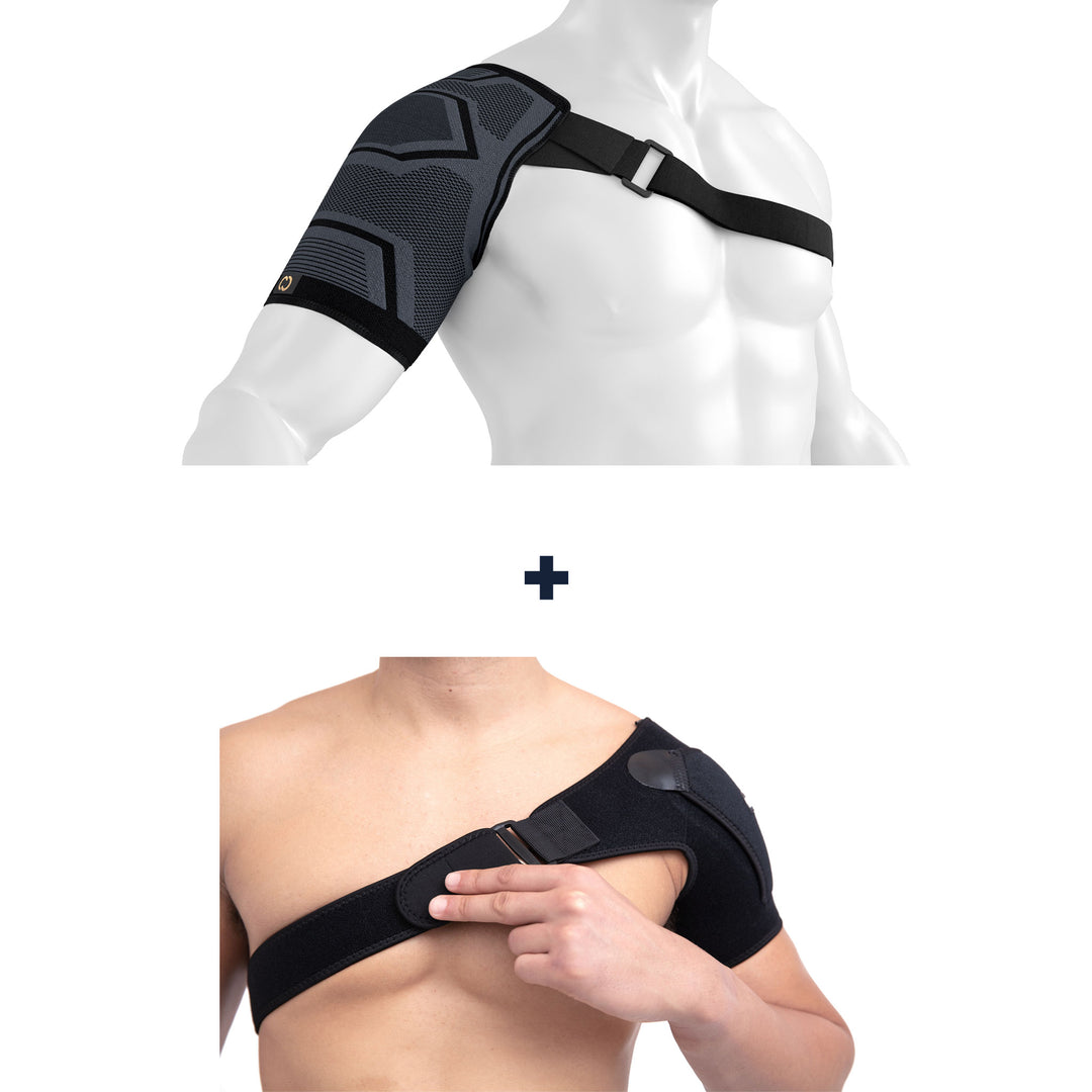 Copper Compression Recovery Shoulder Brace - for men women for Torn Rotator  Cuff Support, Tendonitis, Dislocation, Bursitis, Stability Support Shoulder  Sleeve by Zenkeyz (Copper Black, Large/XLarge) : : Health &  Personal Care