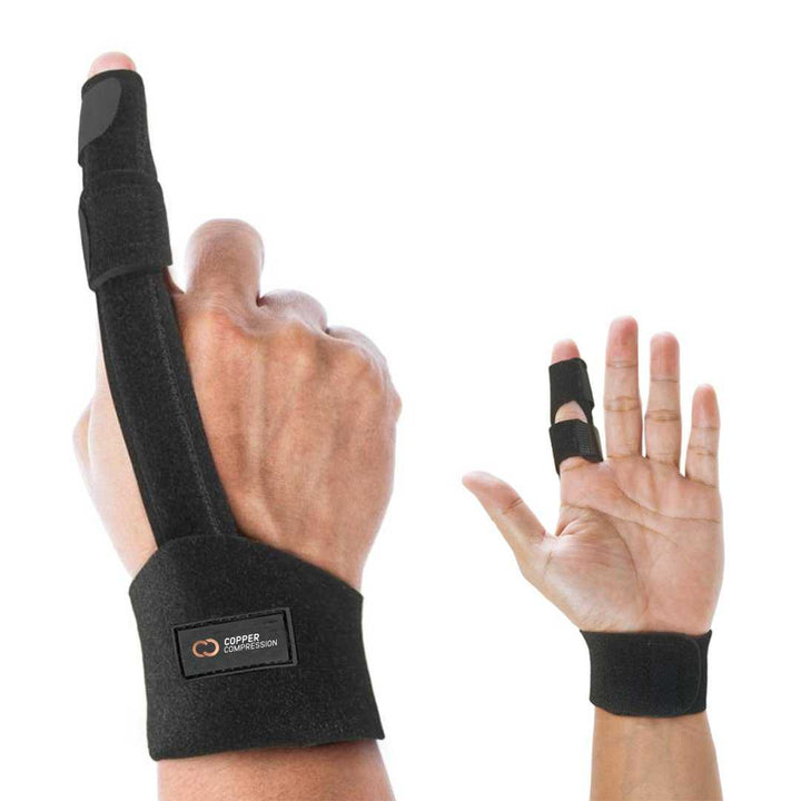 Copper-Infused Finger Splint Brace - Adjustable to Fit all Fingers ...