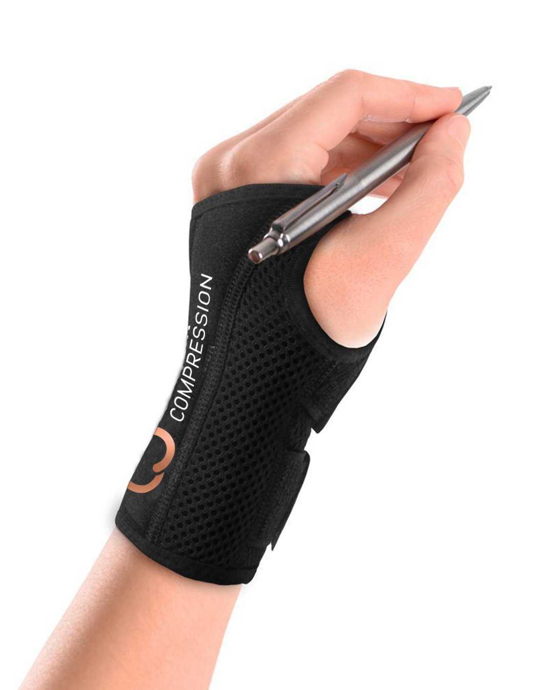 Copper Compression Wrist Brace - Copper Infused Adjustable Orthopedic Support  Splint for Pain, Carpal Tunnel, Arthritis, Tennis Elbow, Tendinitis, RSI,  Ganglion Cyst for Men Women - Left Hand - L/XL : 